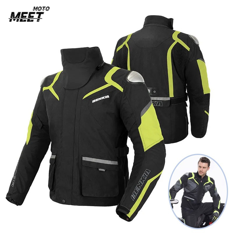 Cycling Commute Jacket - เสื้อแจ็คเก็ตมอเตอร์ไซค์กันหนาวกันน้ำ แจ็คเก็ตขี่มอเตอร์ครอส ปั่นจักรยาน สำหรับผู้ชายและผู้หญิง เสื้อคลุมมอเตอร์ไซค์แบบออฟโรด