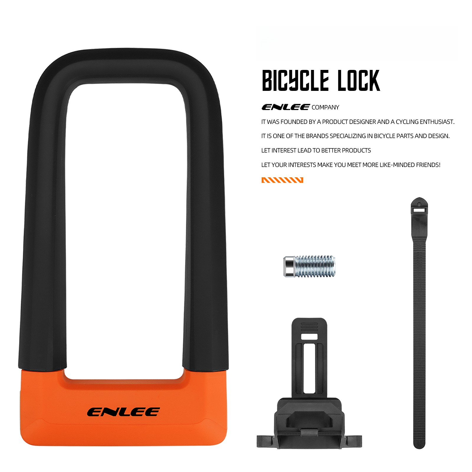 U Lock Heavy Duty - ENLEE กุญแจล็อคกันขโมยแบบ U สำหรับจักรยาน ขนาด 14.2