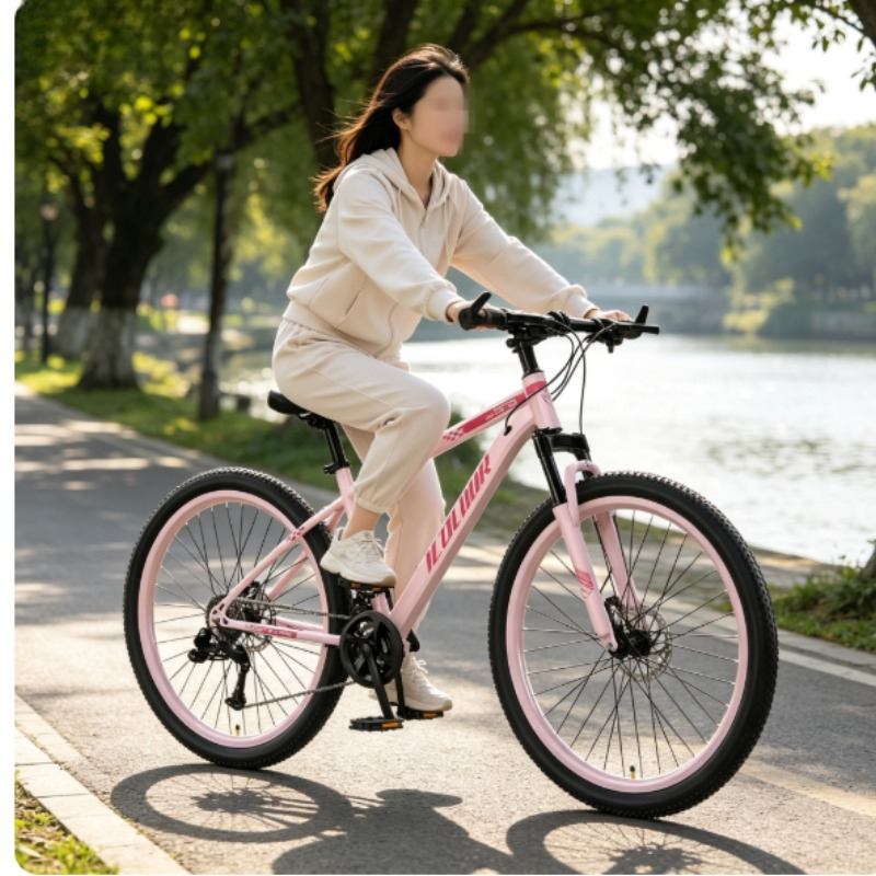 Cycling Commute Speed - จักรยานเสือภูเขาสำหรับผู้ใหญ่ชายหญิง ขนาด 24 นิ้ว ระบบกันสะเทือน จักรยานถนน