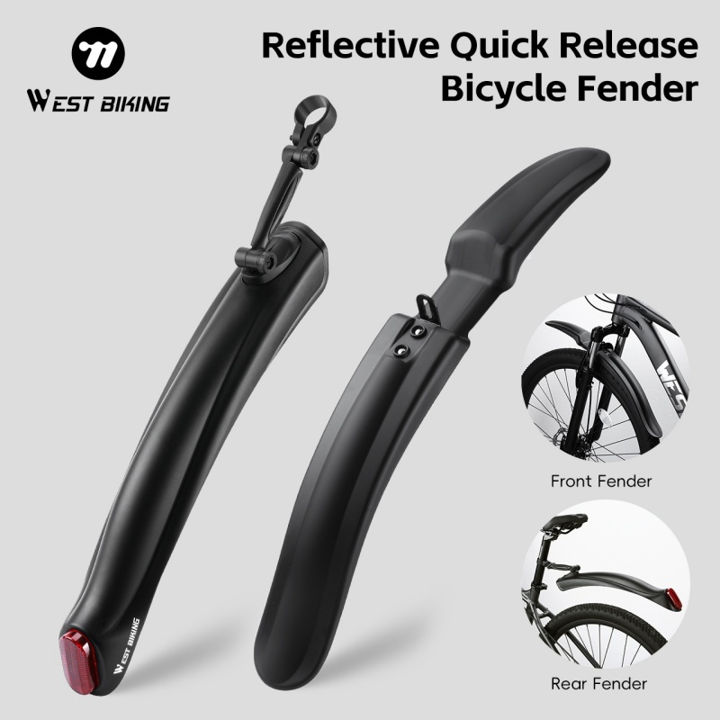 Fender Mudguard Set - WEST BIKING บังโคลนจักรยานแบบสะท้อนแสง QUICK RELEASE MTB