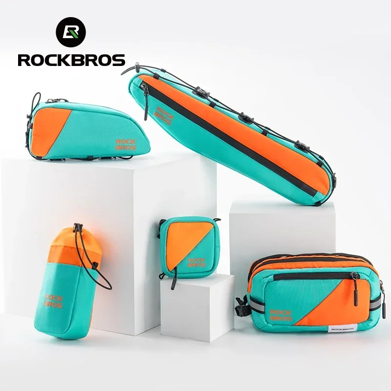 Cycling Journey - ROCKBROS กระเป๋าจักรยาน Combo โพลีเอสเตอร์ด้านหน้ากระเป๋าสามเหลี่ยมหลอดอานกระเป๋าจักรยานเดินทางระยะไกล 1/2 /3/4/5