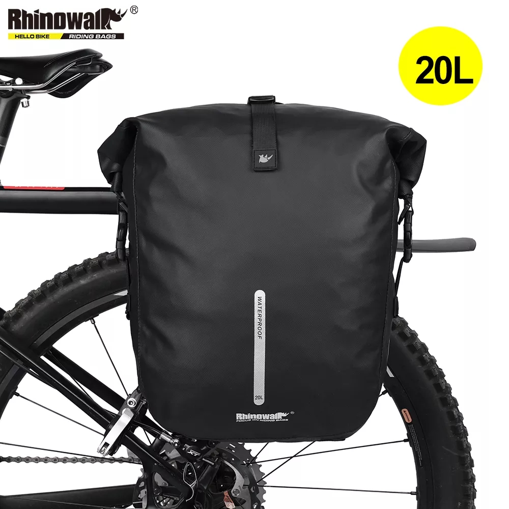 Cycling Journey - Rhinowalk จักรยานกันน้ำ Pannier กระเป๋าเป้สะพายหลัง20L Trunk กระเป๋าเดินทางกระเป๋าสำหรับปั่นจักรยานตะกร้า