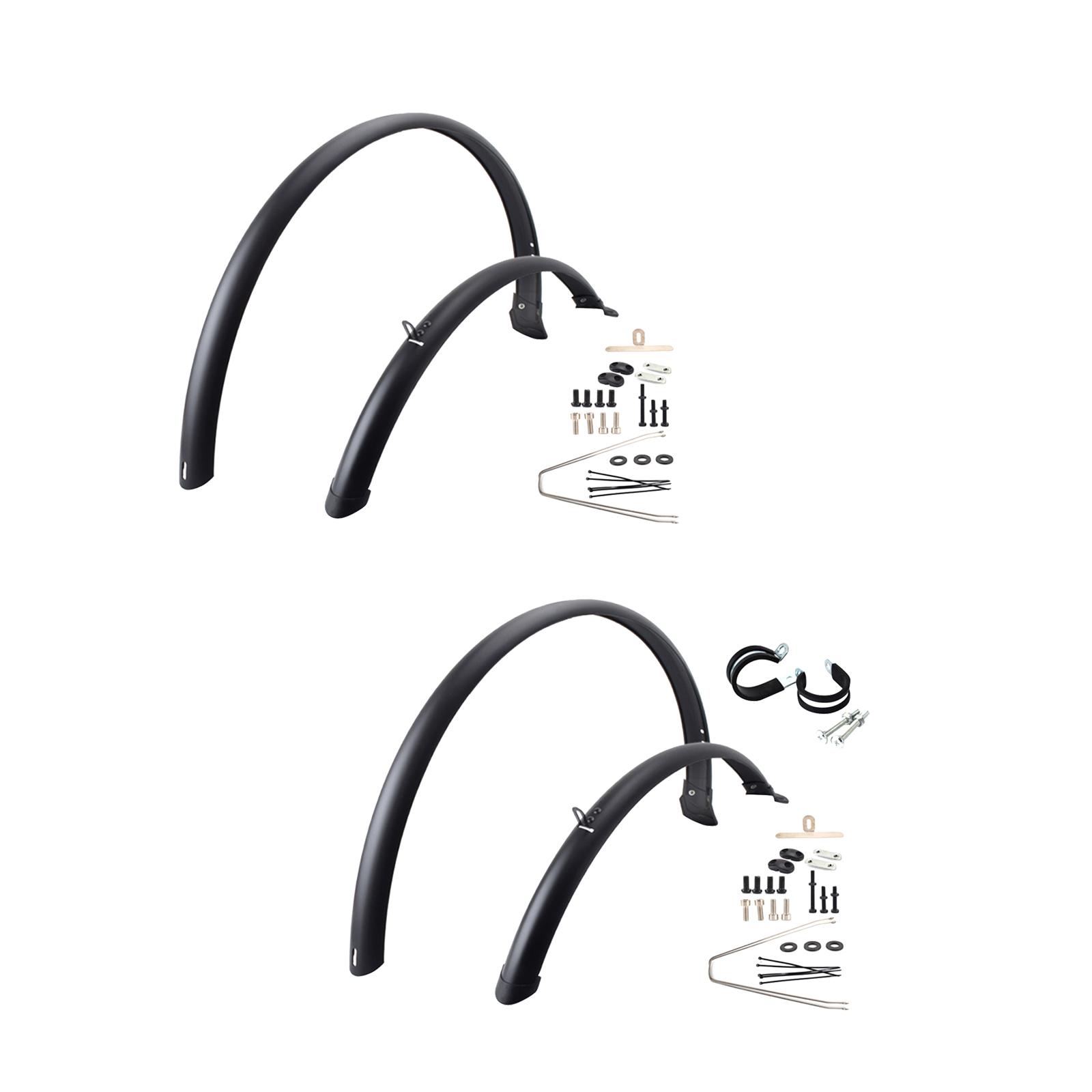 Fender Mudguard Set - 2x แผนที่จักรยานกันชนขี่จักรยานอุปกรณ์เสริมจักรยานเสือภูเขาโคลนยามสําหรับ 700C กลางแจ้งน้ําฝนจักรยานเสือภูเขา