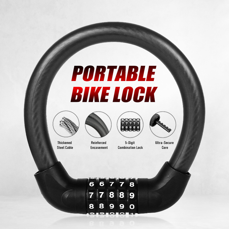 U Lock Heavy Duty - ล็อคจักรยานแบบรวม 5 หลัก - ล็อคจักรยานสากลสําหรับงานหนักสําหรับจักรยานเสือภูเขา/สกู๊ตเตอร์/และรถจักรยานยนต์ -