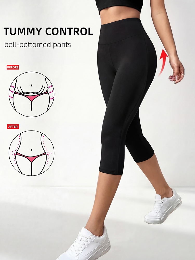 Cycling Commute Pants - กางเกงโยคะเอวสูงสำหรับผู้หญิง 7 ส่วน กระชับหน้าท้อง เหมาะสำหรับออกกำลังกาย ปั่นจักรยาน
