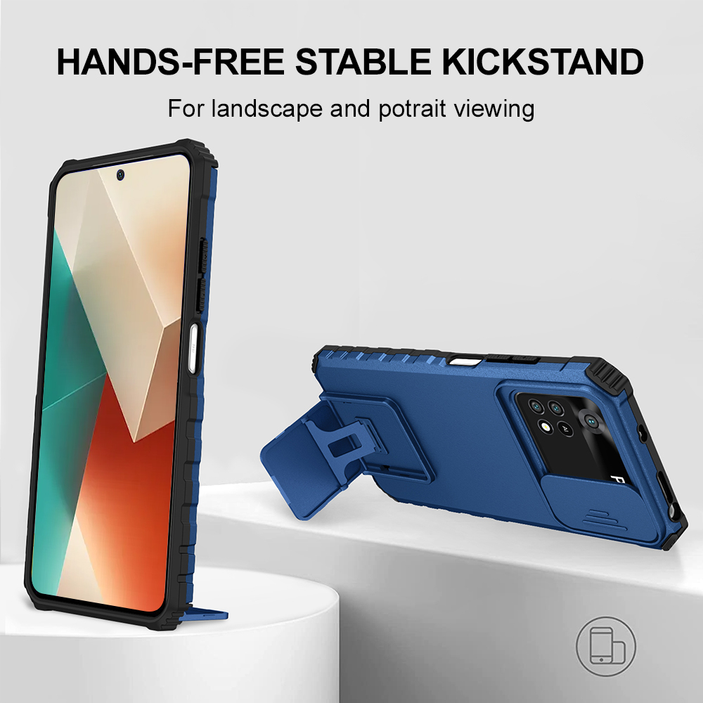 Kickstand Adjustable - เคสโทรศัพท์กันกระแทกสำหรับ Xiaomi Poco X6 X5 Pro
