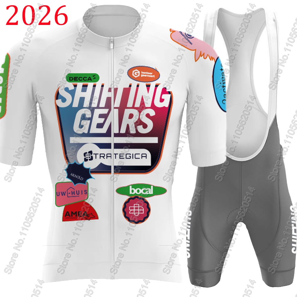 Cycling Commuter Shorts - ชุดเสื้อปั่นจักรยานทีม Shifting Gears Strategica 2026 เบลเยียม