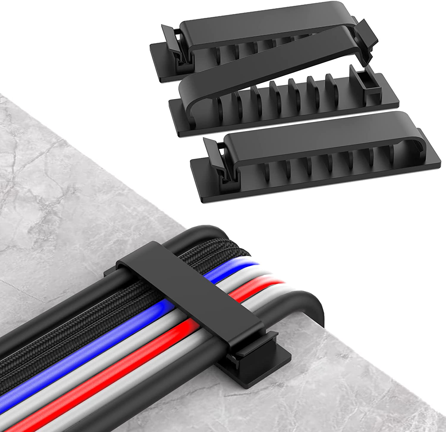 Cable Lock Flexible - ที่เก็บสายเคเบิล ที่จัดการสายไฟ ที่ยึดสายไฟ ที่ม้วนเก็บสาย USB แบบยืดหยุ่น