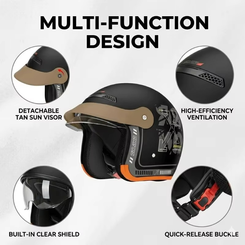 หมวกกันน็อคครึ่งใบสไตล์เรโทรกั - Commute Cycling Helmet บทวิจารณ์และราคา
