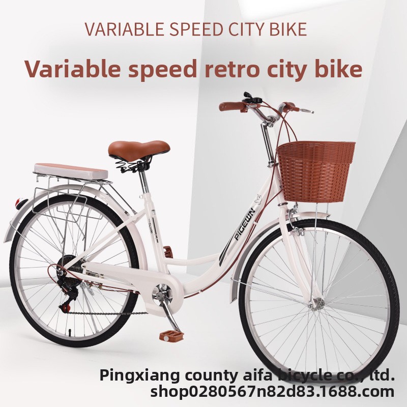 จักรยานวินเทจน้ำหนักเบาขนาด 24 - Cycling Commute Speed บทวิจารณ์และราคา
