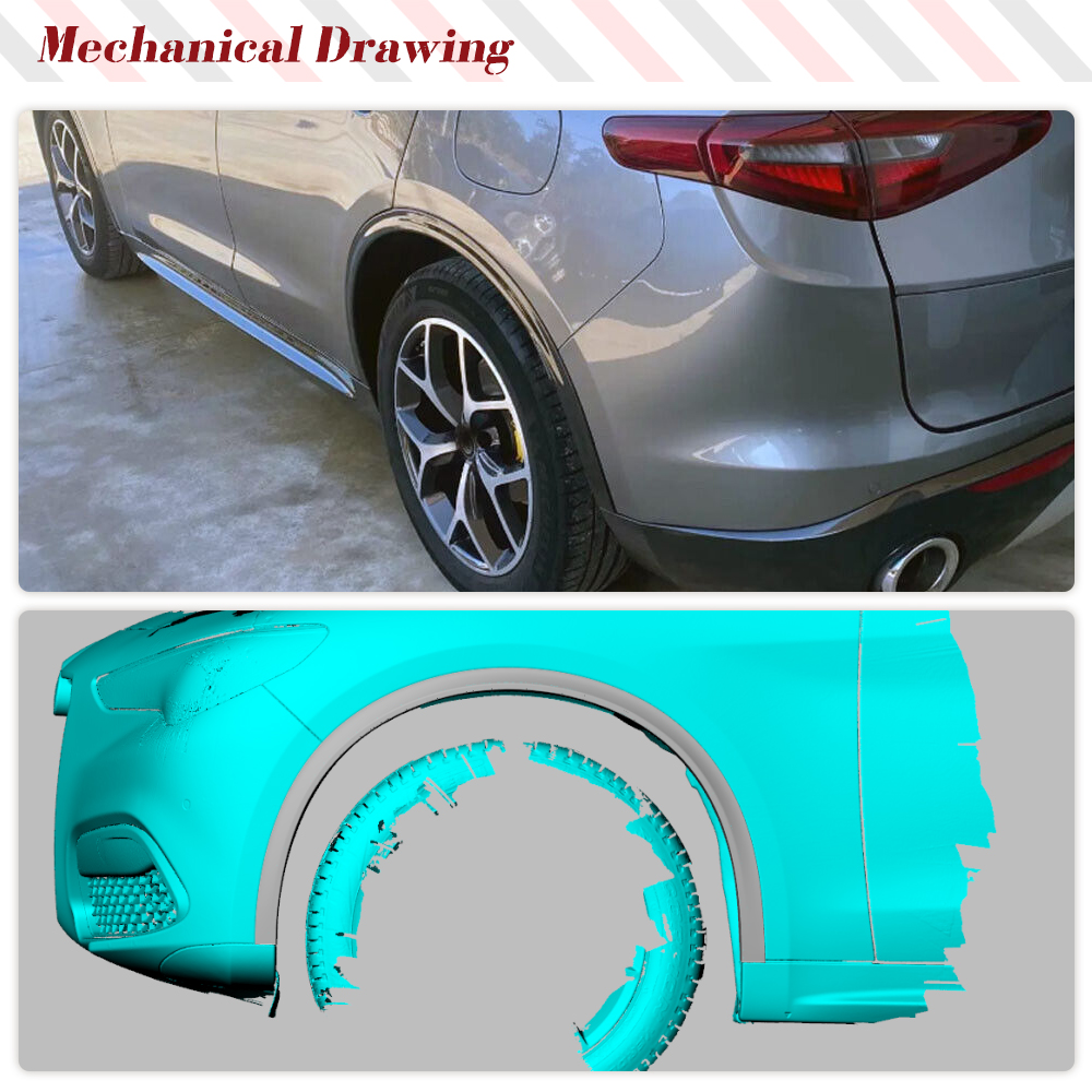 ล้อรถสําหรับ Alfa Romeo Stelvi - Fender Mudguard Set บทวิจารณ์และราคา
