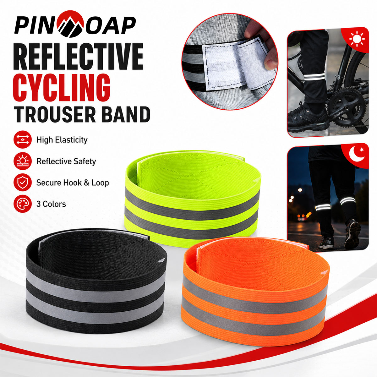 PINMOAP 1/2 ชิ้น สายรัดขาจักรย - Cycling Commute Pants บทวิจารณ์และราคา