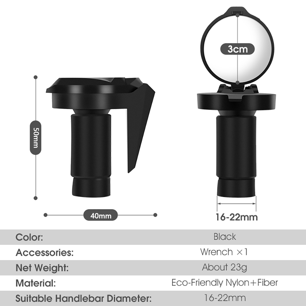 กระจกมองหลังสำหรับจักรยาน ปรับ - Mirror Handlebar Convex บทวิจารณ์และราคา